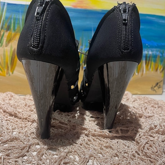 2 for $10 SEXY HOT Carlos Santana Size 8 M Zealous Black Platform PUMPS HEELS - Picture 4 of 9
